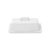 Quail 7 Inch Nordic Butter Sealing Tank,Ceramic,White,with  Lid ,Cheese Server Storage Keeper Tray Cheese Dish ► Photo 2/6