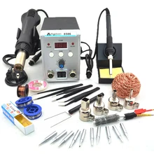 220 В 750 Вт 2 в 1 цифровое оборудование SMD паяльная станция mypovos 8586 фена+ паяльник+ нагревательный элемент