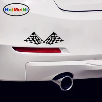 

HotMeiNi Car Styling Fashion Checkered Flag Race Racing Finish Line Decoration Vinyl Car Sticker Decal 18.3CM*5.8CM