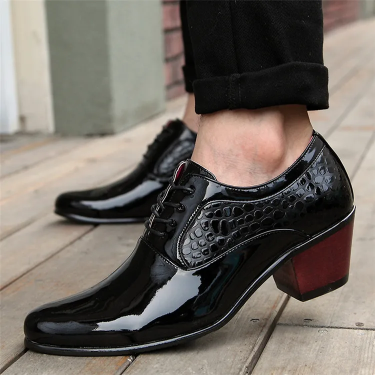 Merkmak/увеличивающие рост мужские кожаные туфли; Новинка; Роскошные Брендовые мужские туфли в деловом стиле; Очаровательная Мужская Повседневная обувь; классическая блестящая обувь