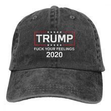 Trump Fxxk ваши ощущения Casquette черные унисекс Мужские Женские джинсовые бейсболка с ремешком кепки регулируемые Гольф папа шляпа