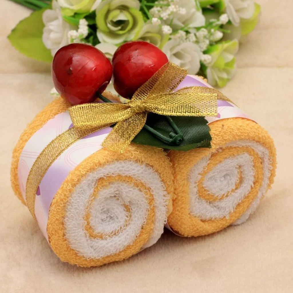 Lovely Cotton Christmas Towel Red Berries Washcloth Xmas Ornament Souvenir Gift Novelty Wedding Party Gift Favor