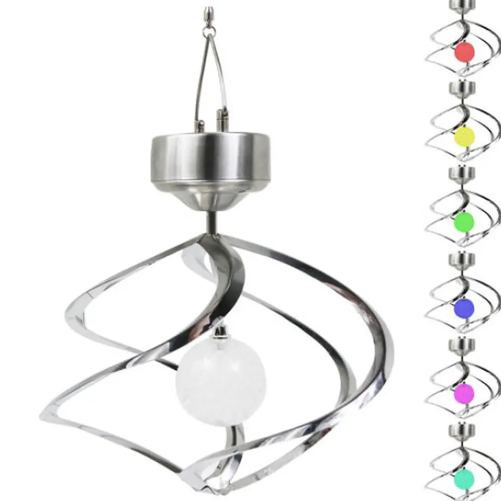 

High Quality Solar Wind Chime Light LED Garden Hanging Spinner Lamp Color Changing