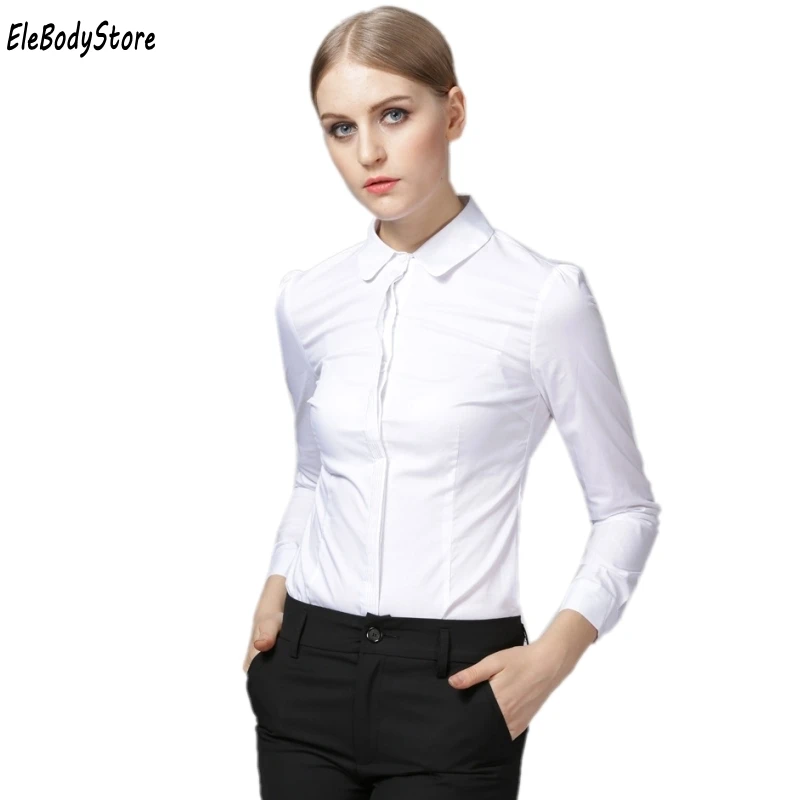  New Body Blouse Shirt 2019 Blusas Plus Size Women Shirts Blouses Tops Casual White Long Sleeve Ladi