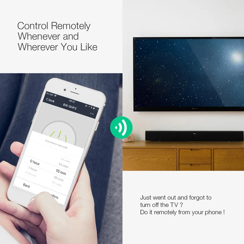 BlitzWolf BW SHP3 двойной выход wifi умная розетка США вилка 110 240 В 10A работа с Amazon Alexa Google