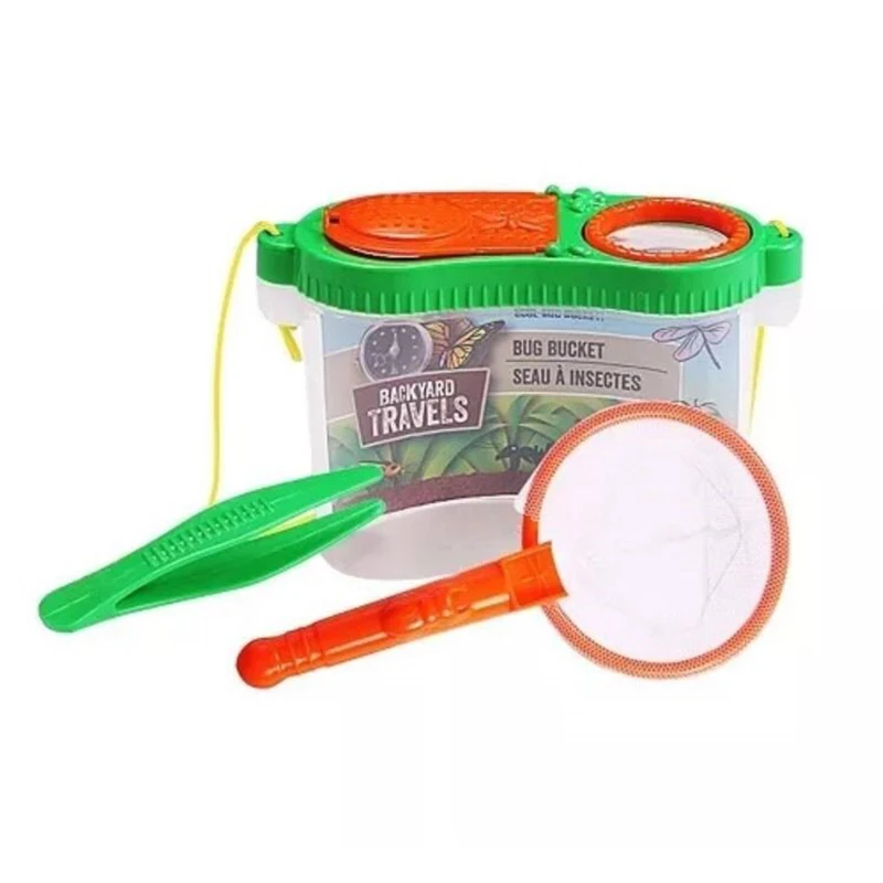 

3pc Educational Kids Toy Backyard Catching Kit Catch & Store Tweezers