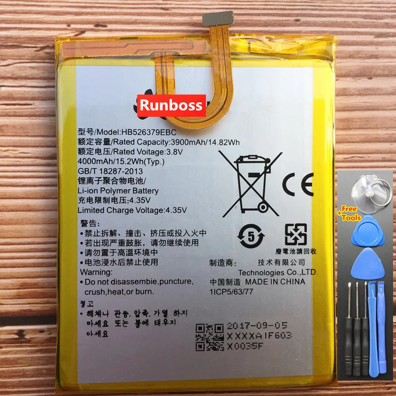 

4000mAh HB526379EBC Battery For Huawei Y6 Pro Enjoy 5 HONOR 4c pro TIT-L01 TIT-TL00 -CL00 TIT-CL10 CL10 TIT-UL00