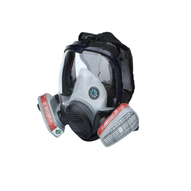 Silicone Gas Mask Full Face Shield Respirators For Painting Chemical