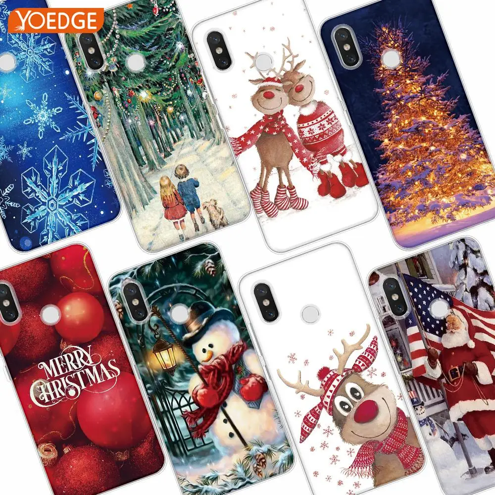 

Christmas Print Case For Xiaomi Redmi 4 4A 3 3S 4X Mi A1 5X Note 3 4 5 Pro 5A Prime For iPhone 4 4S 5S SE 5C 6 6S 7 8 Plus X
