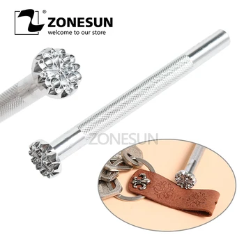 

ZONESUN Leather Stamping Tool Handcraft Classic Handmade Engraved Carving Embossing Stamp Wallet Handbag DIY Name Card Holder