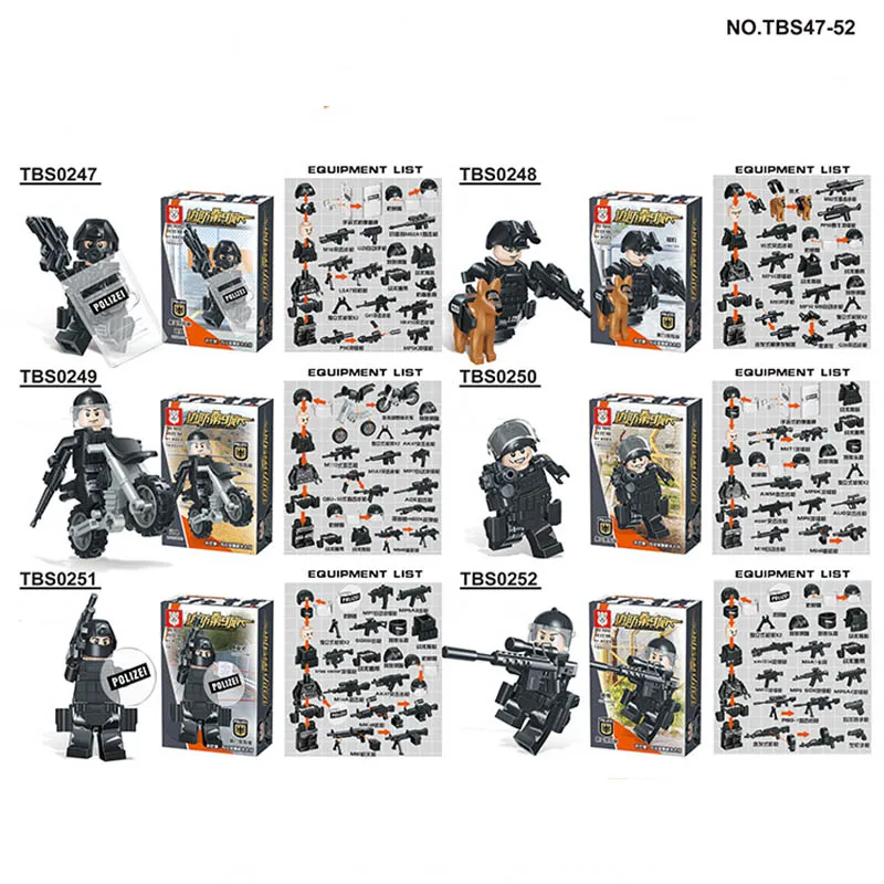 Billige Neue Kompatibel LegoINGlys Military Vereinigten Swat Armee Air Force Minifigur Waffe Bricks Bausteine Spielzeug Kinder Geschenke