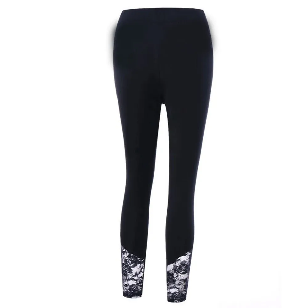 

Women Yoga Pants Leggings Elbows Fitness Tights Women Large Sizes Lace Elastic Leggings Sexy Sport Pants Sport Pants