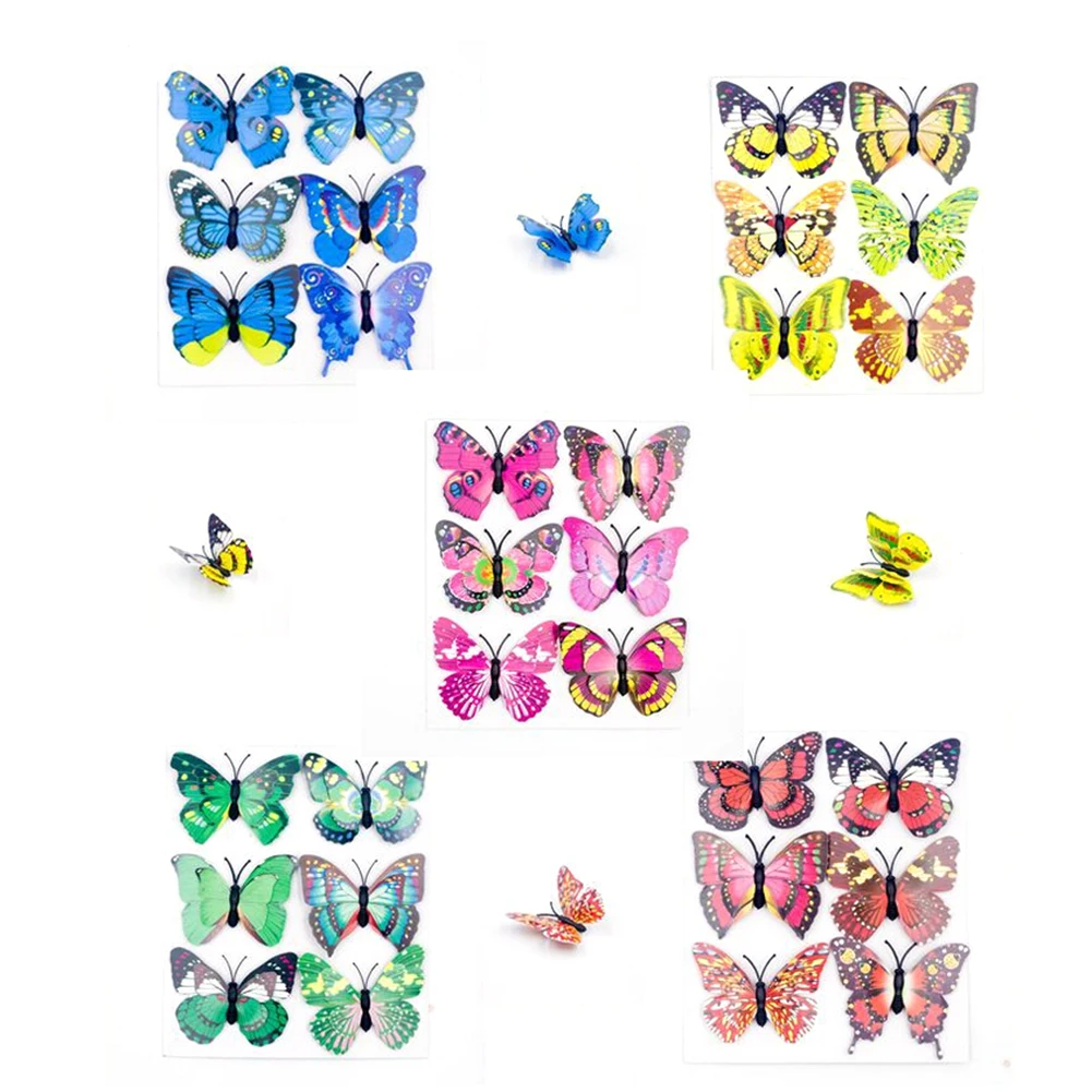 6 шт ПВХ бабочка орнамент декоративный открытый сад shrup вечерние фестиваль Декор