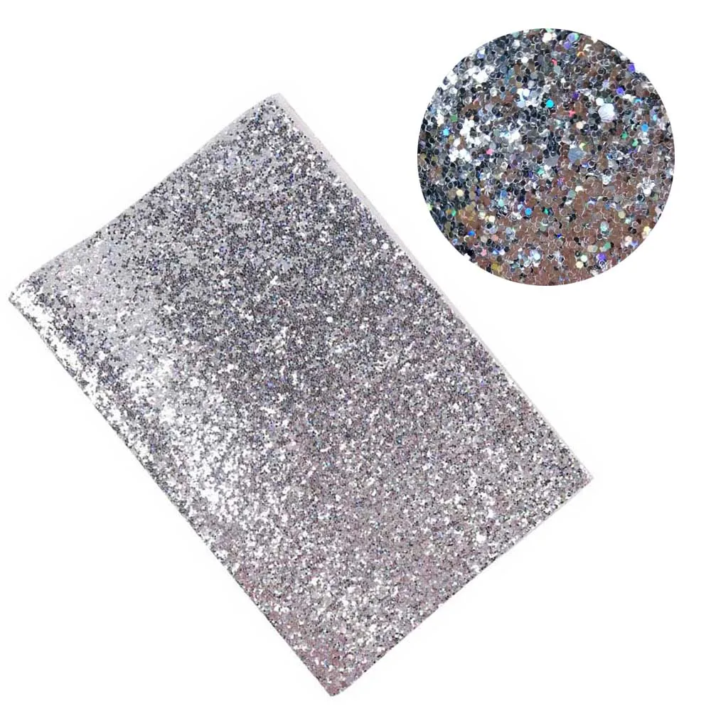 22CM*30CM Chunky Glitter Fabric Shiny Laser Sequins Patchwork DIY Bag Shoes Accessories Fabric Handmade Phone Case Material