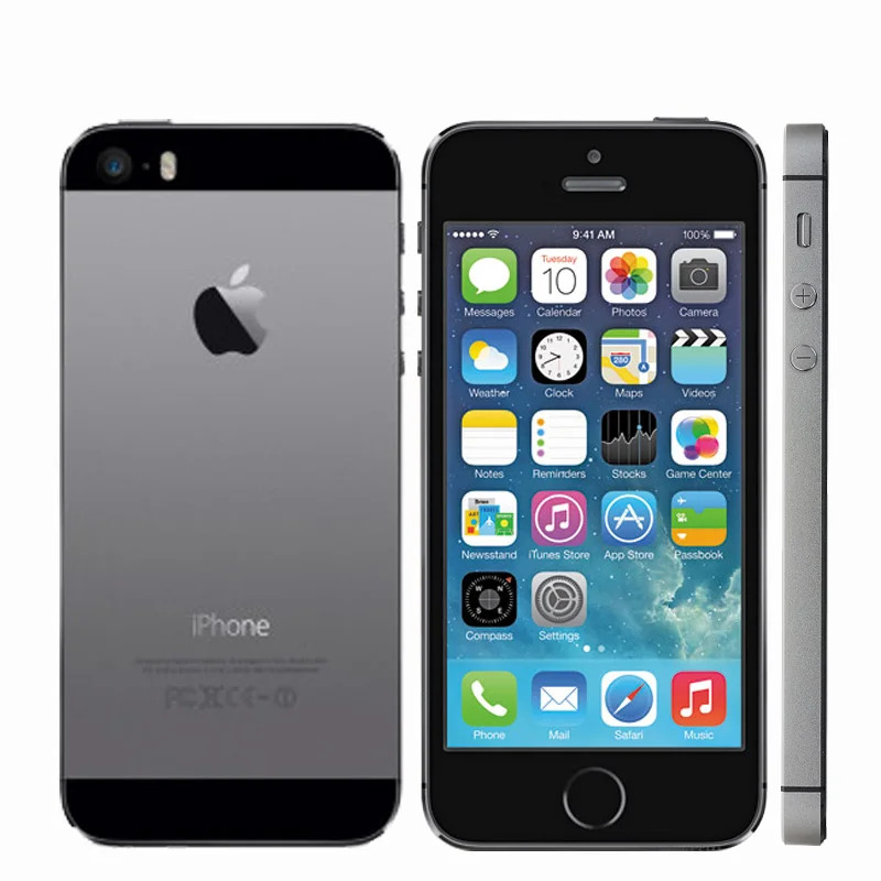Unlocked Apple iPhone 5S 16GB / 32GB / 64GB ROM IOS phone White Black Gold GPS GPRS A7 IPS LTE Cell phone Iphone5s