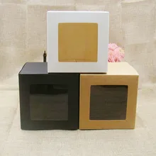 Горячая оптом 7*7*7 см ПВХ пленка упаковочный ящик индивидуальная Подарочная Коробка конфета/мыло/печенья упаковочная коробка с окошком для демонстрации модели