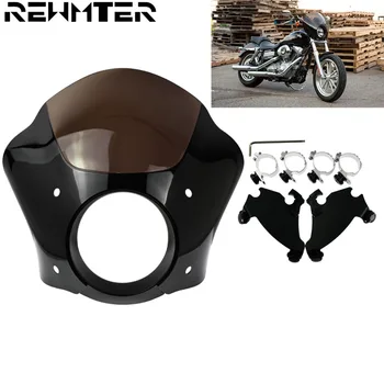 

Motorbike Gauntlet Headlight Fairing Lock Mount Kit Motorcycle Cafe Racer Set For Harley Sportster XL 883 1200 Models