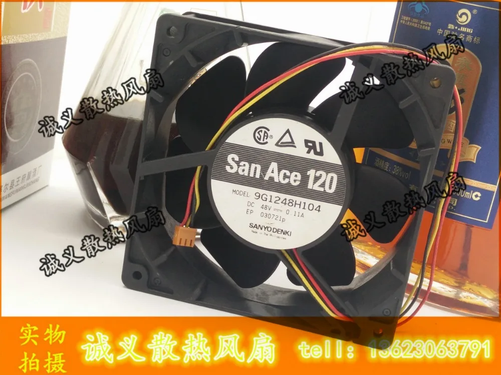 Оригинальный вентилятор шасси для Sanyo SAN ACE 9G1248H104 12038 48V 0.11A | Компьютеры и офис