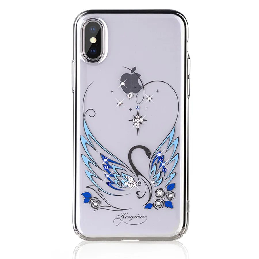 KINGXBAR чехол для iPhone X 7 8 плюс крышка кристаллами от Swarovski горный хрусталь Plus