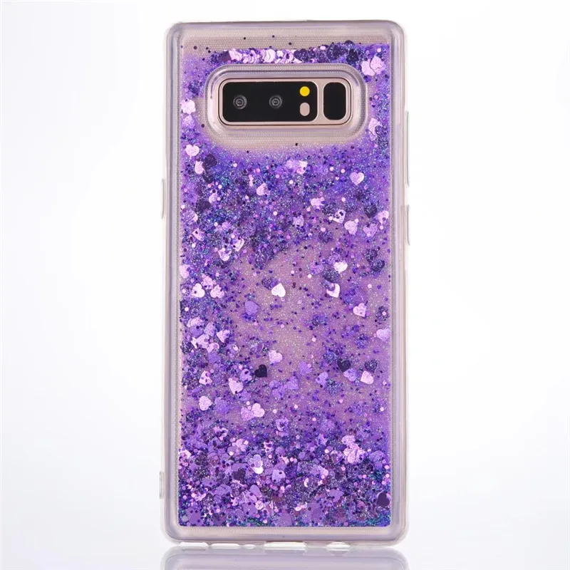 Чехол для телефона Samsung S9 S8 Plus S7 Edge Note 8 9 из прозрачного ТПУ с динамическим жидким