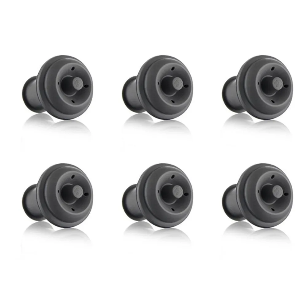 

cocktail shaker Saver Vacuum Stoppers Preserver Saver Set of 6 aerator for wine cork bottle caps wine stopper bartender