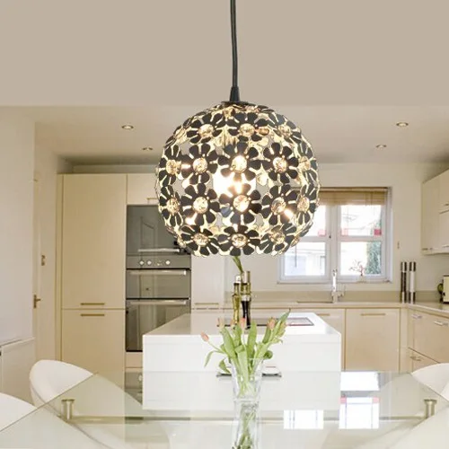 

Modern Silver Crystal Chandelier E27 Light Fixture Aluminum Hanging Lamp Crystal Light for Dining Room Bedroom Lamps WPL034