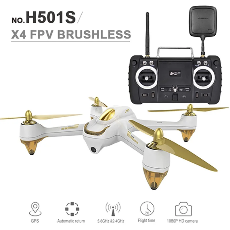 Обновленная версия Hubsan H501S X4 Радиоуправляемый Дрон 5.8 Г FPV-системы 10CH бесщеточный с 1080 P HD Камера GPS Радиоуправляемый квадрокоптер следуй за мной режим дроны