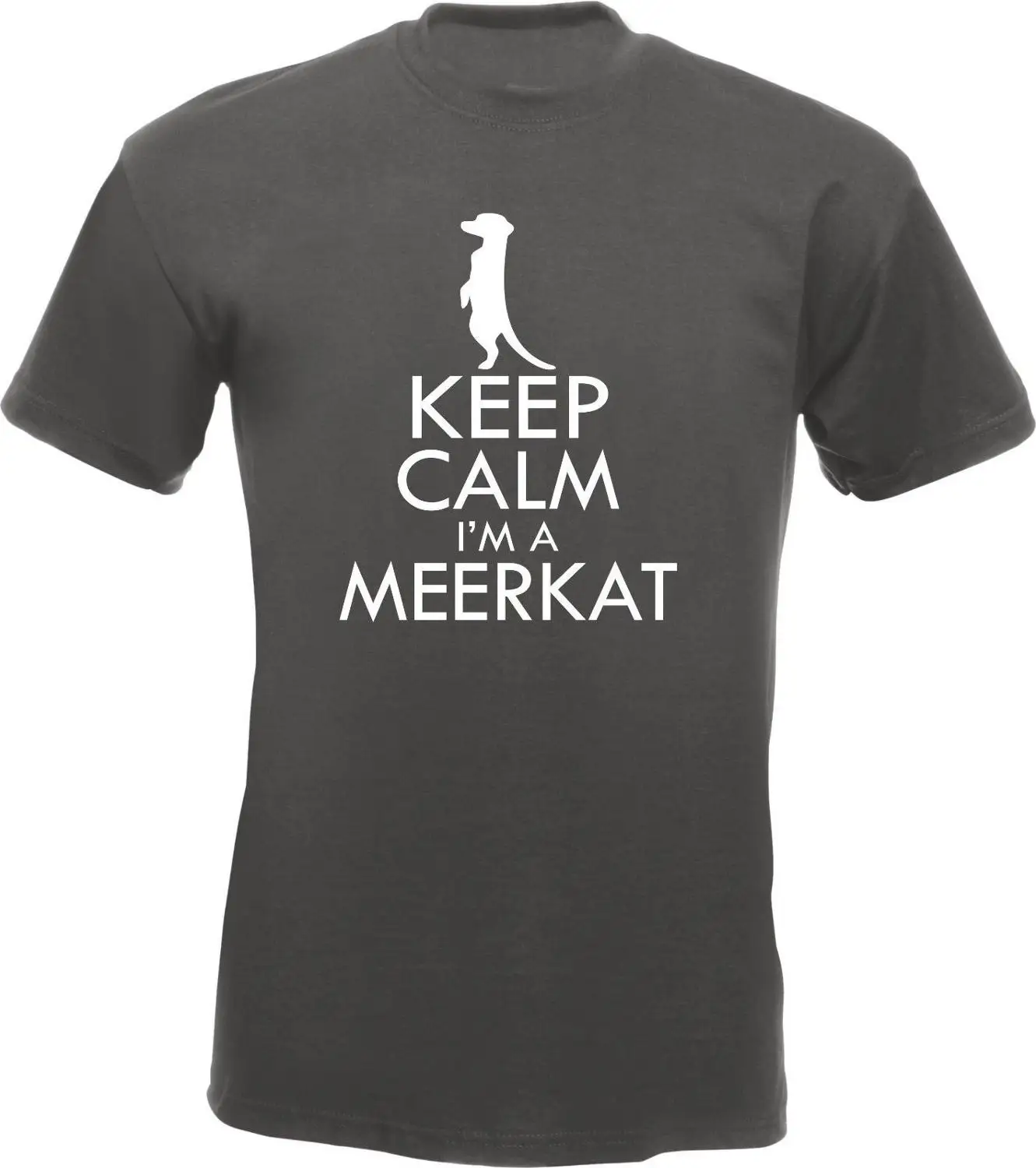 Брендовая одежда, мужские футболки keep Calm I'M A Meerkat, смешная шутка, футболка с изображением животного, повседневные топы, футболки - Цвет: 3