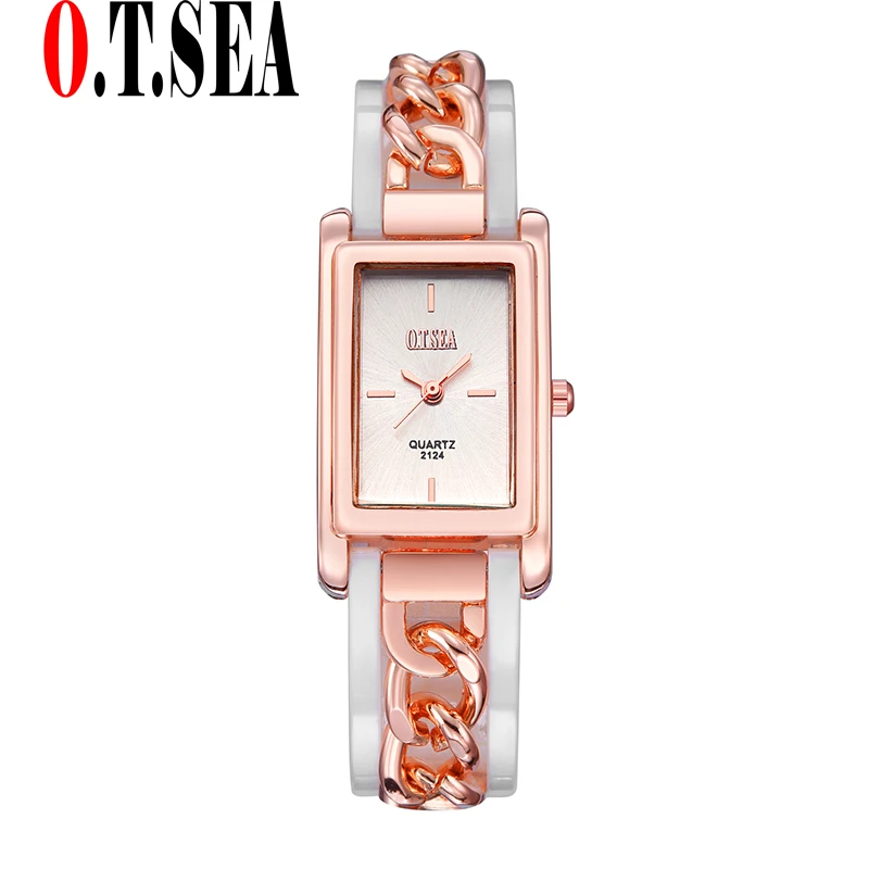 

Luxury O.T.SEA Brand Rose Gold Bracelet Watches Women Ladies Dress Quartz Wristwatches Relogio Feminino 2124