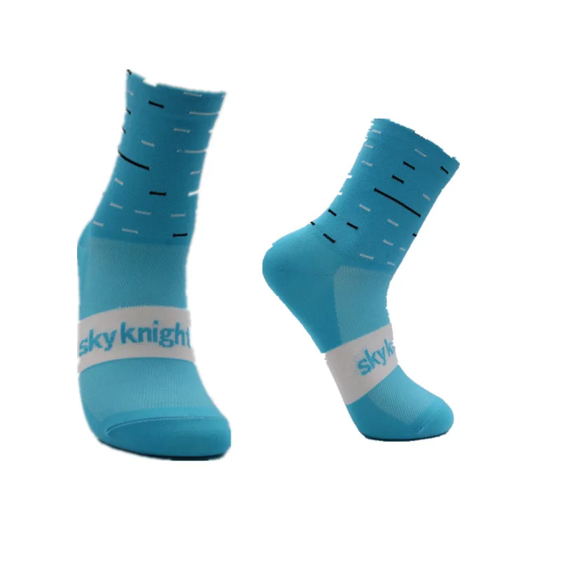 Новые спортивные носки для велоспорта, удобные дышащие носки для бега - Цвет: xinkong blue