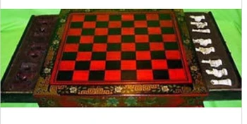 Chino Viejo coleccionables Vintage 32 juego de madera con mesa bronceChina venta al por mayor de fábrica de latón artes