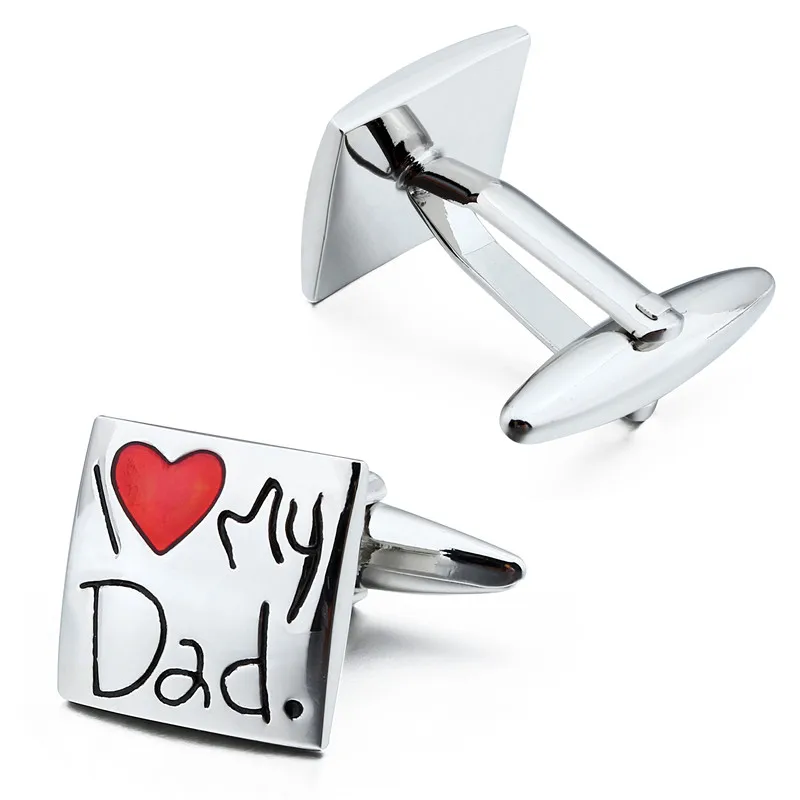 HAWSON интересные металлические запонки с надписью I Love My Dad для мужских французских