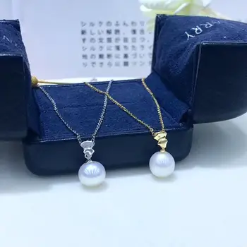 

HOT 925 Sterling Silver Pendant Mounts Findings Set Women's Parts for Oyster Edison Pearl Coral Jade Beads Stones