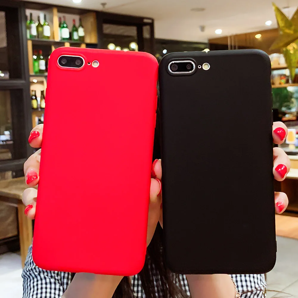

Candy Color Phone Case For iPhone X XR XS Max 7 Plus 6 6S 8 5 5S SE Color Ultrathin Soft TPU Matte Cases Candy Color Back Cover