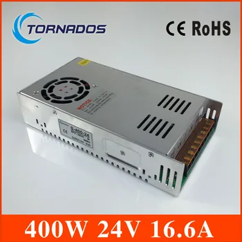 

Free Shipping 400W 24V 16.6A Single Output Switching power supply dc 24v power supply for LED AC to DC smps S-400-24