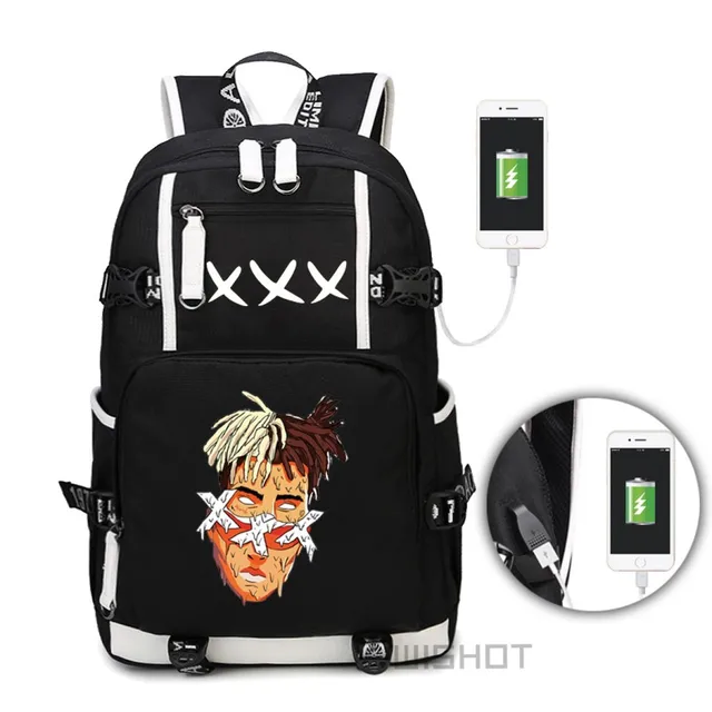 Rapper Xxxtentacion Men Women Fashion Backpack School Bags for Teenager's Gift Rapper Xxxtentacion Men Women Fashion Backpack School Bags for Teenager's Gift