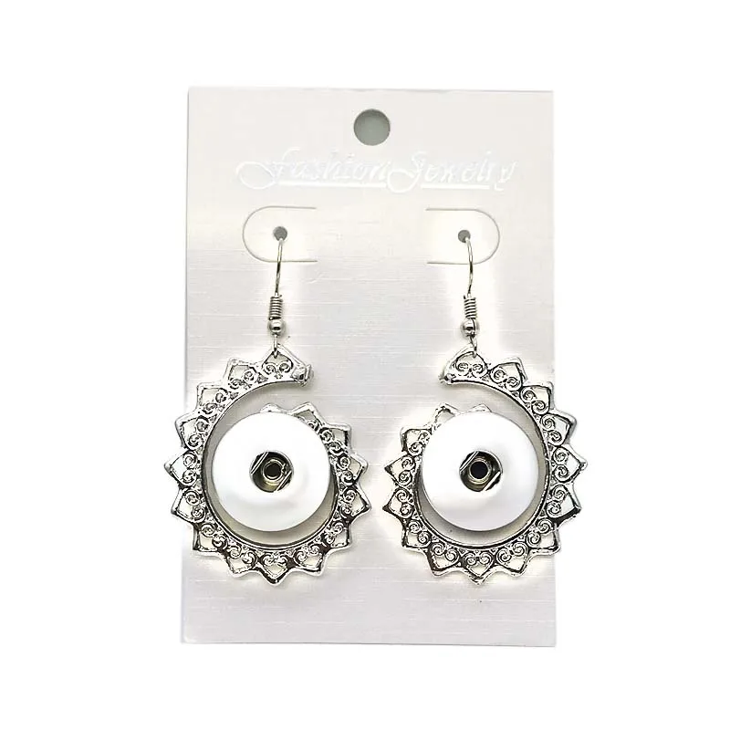 

Hot Gothic style 013 angel dangle 18mm snap button earrings for women statement earring