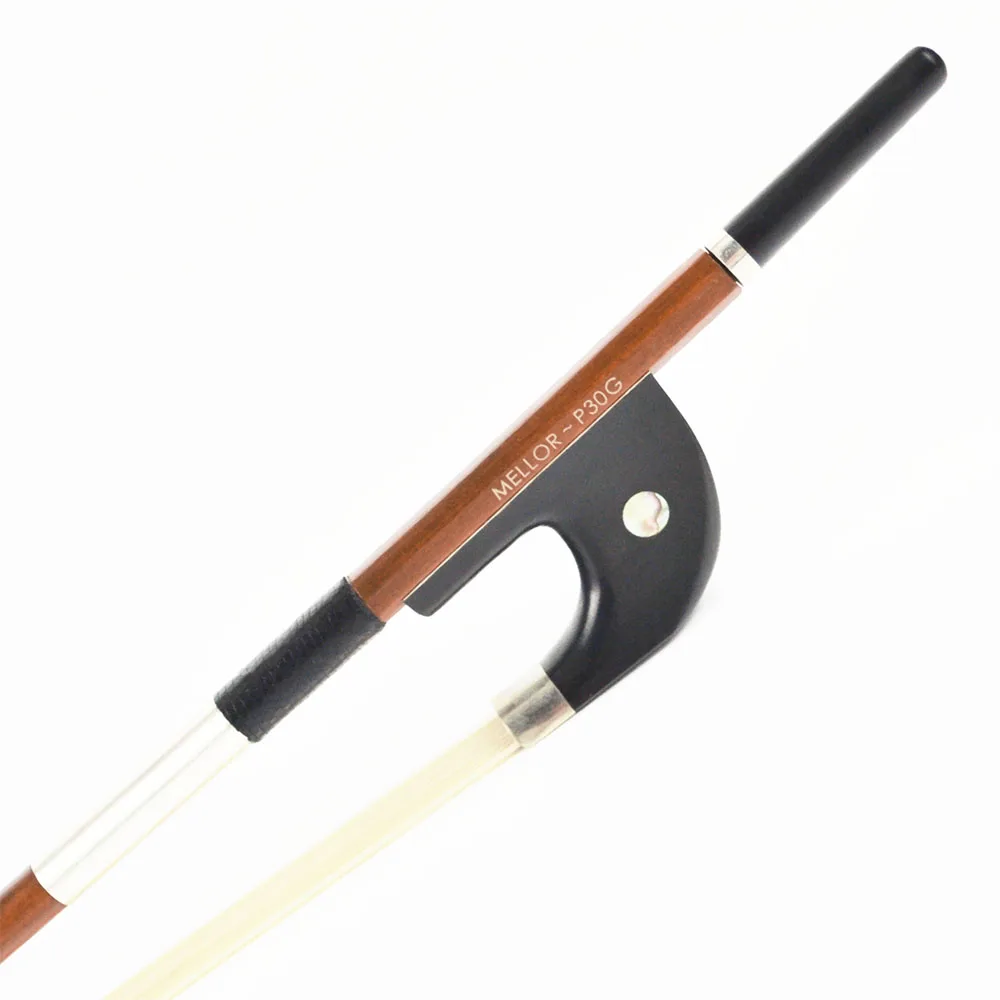 Pernambuco German Double Bass Bow 4/4 Size Natural White Horse Hair