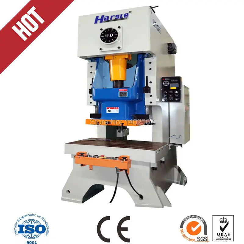 

high speed pneumatic boxing power press,JH21-25tons automatic steel hole punching machine for window and door
