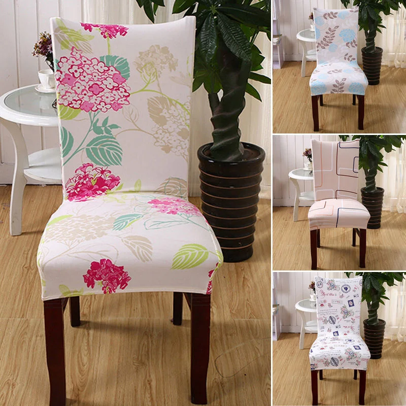 2016 Stretch Short Removable Dining Chair Cover Room Stool Printing For Home Decor Folding Slipcovers Flat | Дом и сад