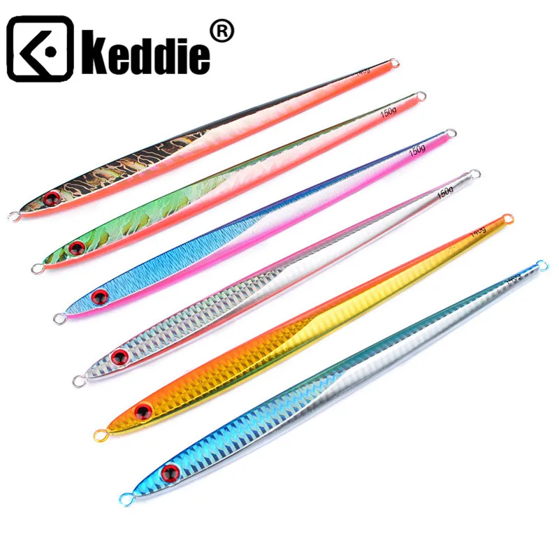

6PC Deep Sea Fishing Lure 20cm 0.5cm Metal Jig Offshore Slow Pitch Vertical Jigging Bait For Tuna no Hook