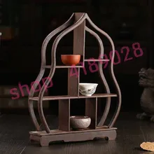 Твердой древесины куриное крыло дерево, тыквообразный курьеза полки, орнамент маятник стойке