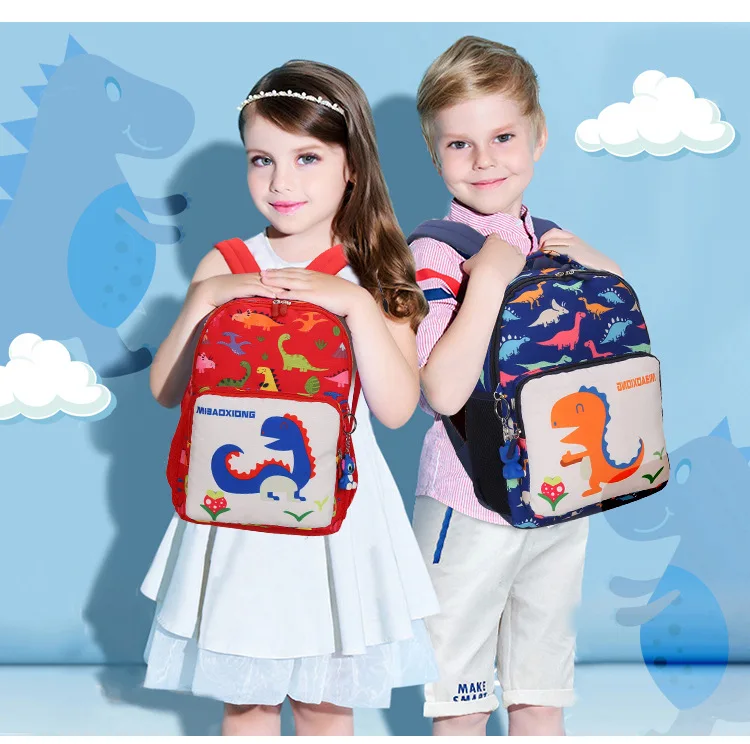 Новые детские рюкзаки с милым динозавром принтованные школьные сумки для дошколят, мальчиков и девочек дети анти-потерянный сумки Детская
