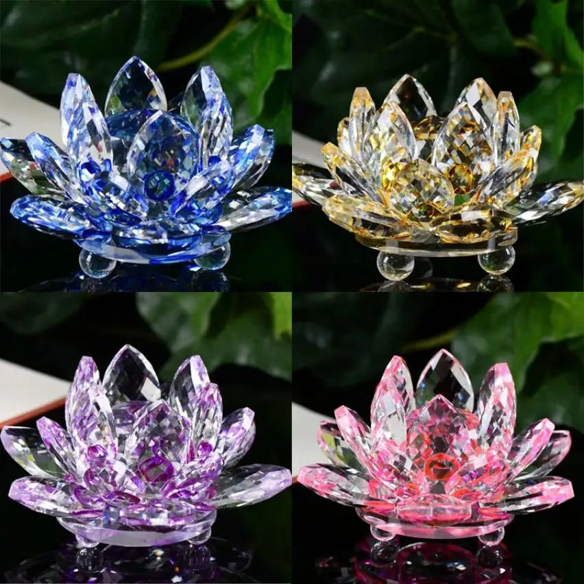 

Crystal Swan Lotus Crystal Glass Figure Paperweight Ornament Feng Shui Decor Collection Ornament Feng Shui Decor Collection 50p