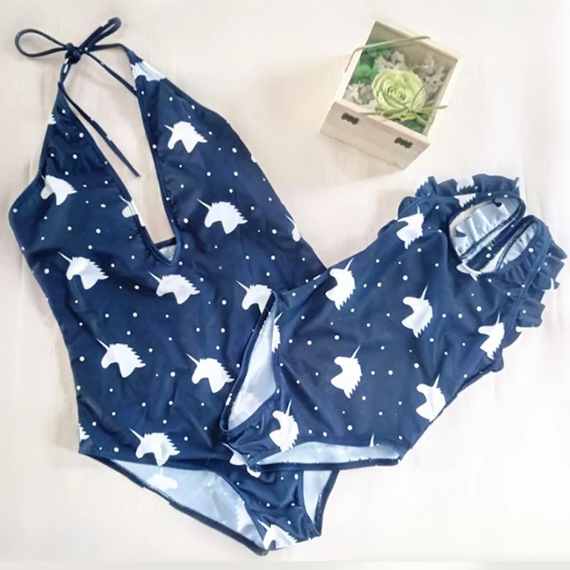 2018 Mother And Daughter Bikini Women Baby Girl Pineapple Beach Swim