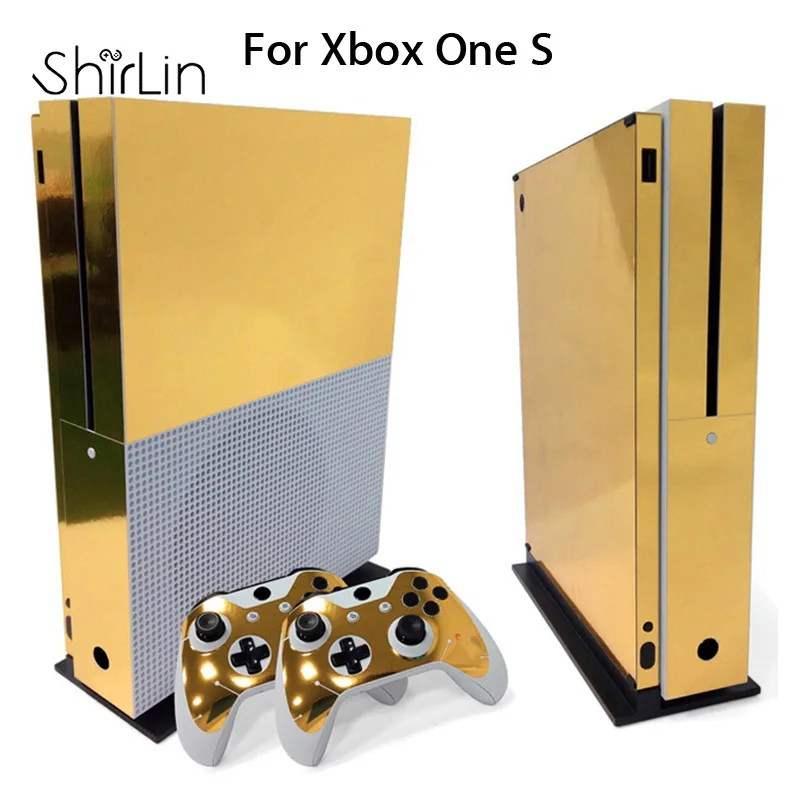 

Vinyl Skin Sticker for Gamer Golden Reflections Protector Cover For S Gaming Console+2 Controller Protective Decal Cover