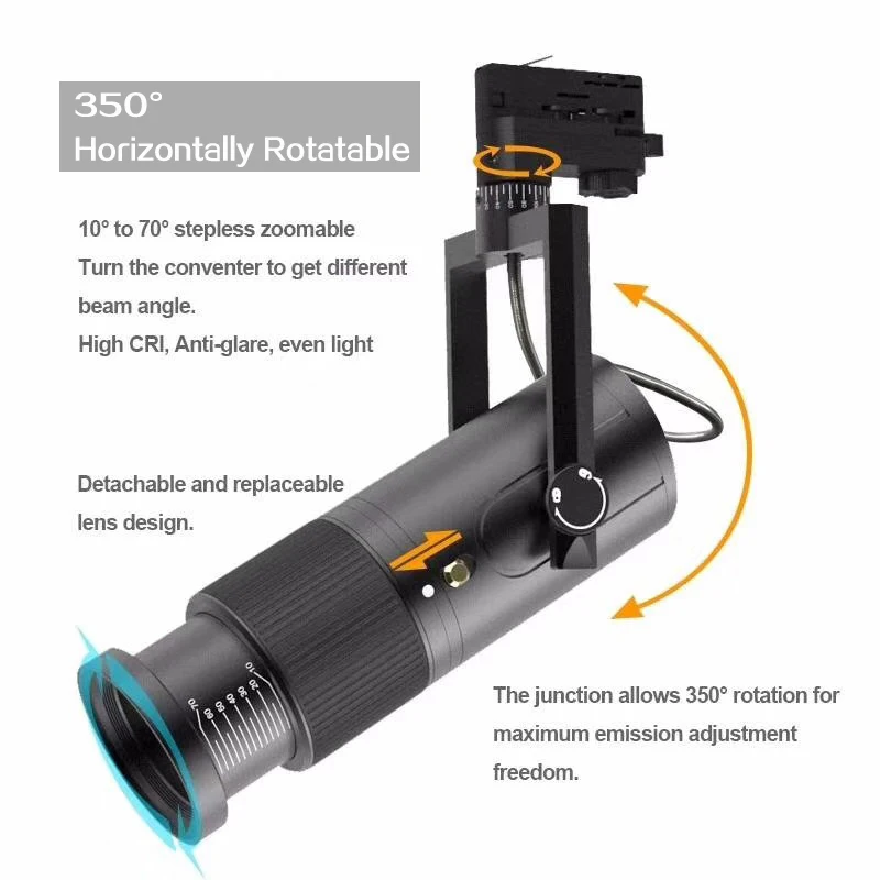 New Arrival Stepless Zoomable LED Track Light 30W 35W COB Track Light AC110V/220V Track Lighting New Arrival Stepless Zoomable LED Track Light 30W 35W COB Track Light AC110V/220V Track Lighting