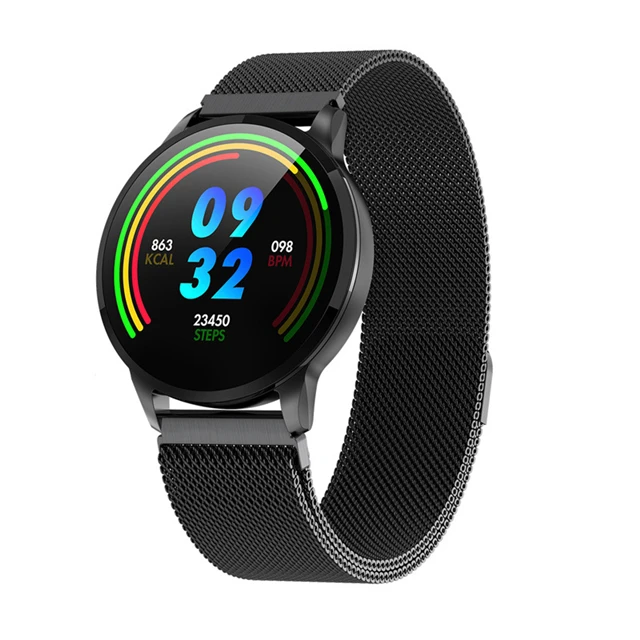 Black Steel Модные часы Smart Watch отслеживать движение погоду показывают сердечного ритма для отображения данных по содержанию кислорода в крови Bluetooth Водонепроницаемый смарт-браслет для Для мужчин Для женщин - Цвет: Black Steel