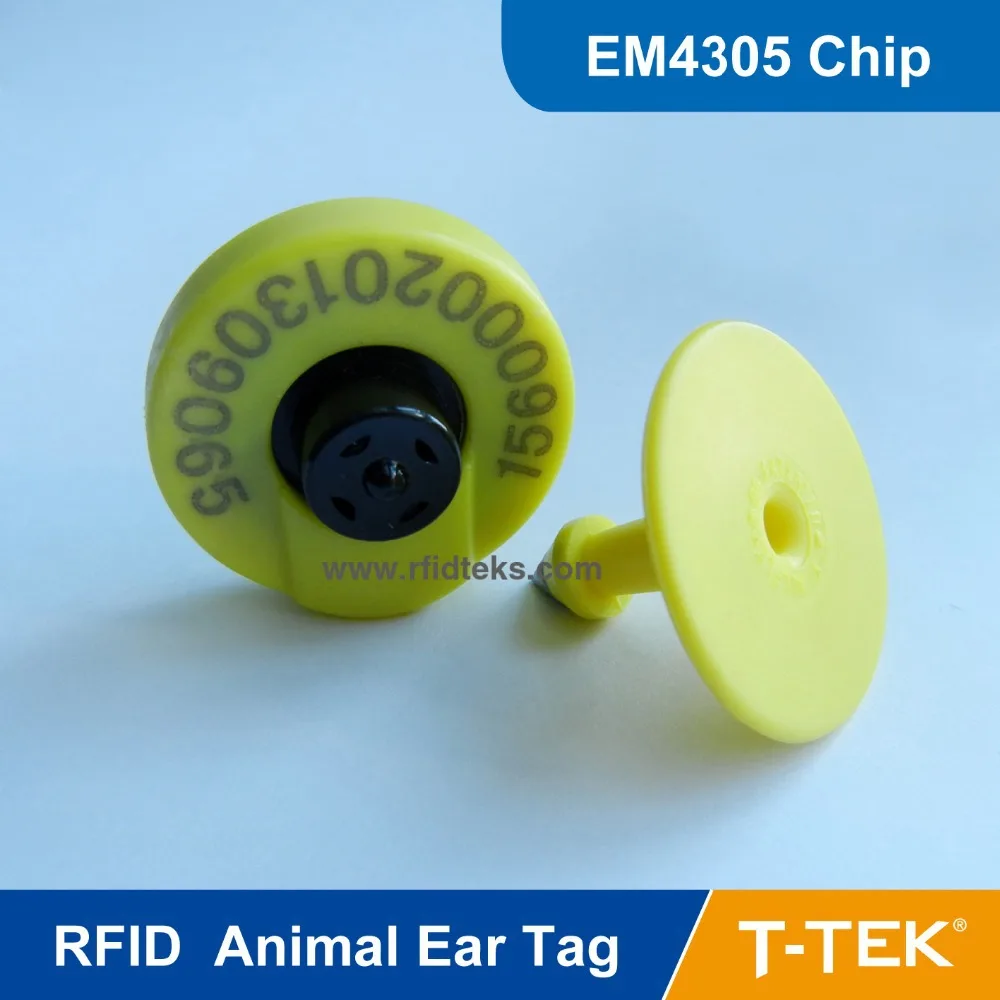

RFID Electronic Ear Tag, RFID Electronic ear tags for animal with EM4305 Chip Free Shipping,