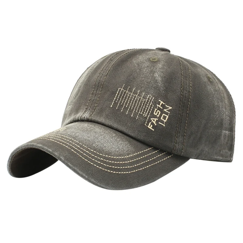Sport Caps Letter Embroidered Washed Denim Peaked Hat Headwear Outdoor Sports Wear With Adjustable Back Hats